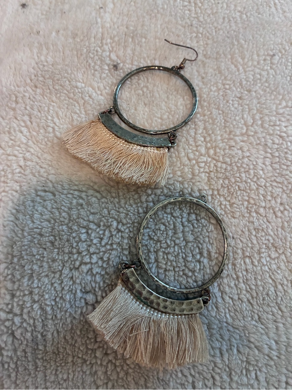 Vintage Antique Bohemian Style Fringe Hoop Boho Earrings